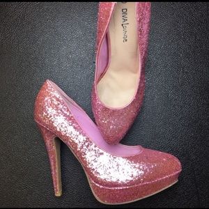 Link Pink Sparkly Heels
